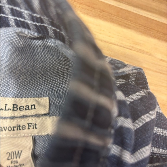 L.L. Bean Navy and White Striped Shorts - Picture 2 of 6